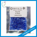 New fashion cheap 2.00mm round shape blue wholesale glass beads